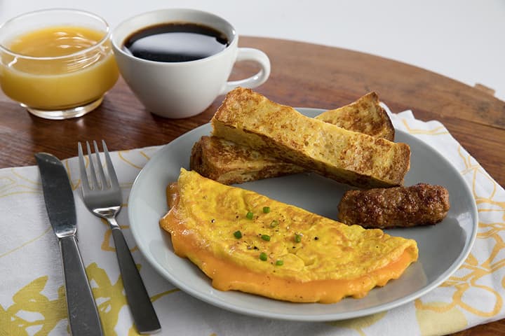 Omelette Sausage French Toast