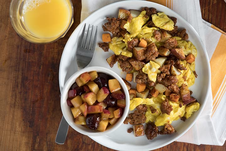 Scrambled Eggs with Andouille Sausage